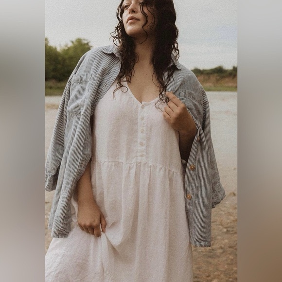 Esby Apparel Lenny Workshirt Shaket in Coffee Stripe Size Large - Picture 3 of 13